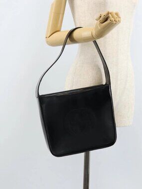 GUCCI Shoulder Bag Patent leather Black Silver 000 1186 0506 Auth ep13558